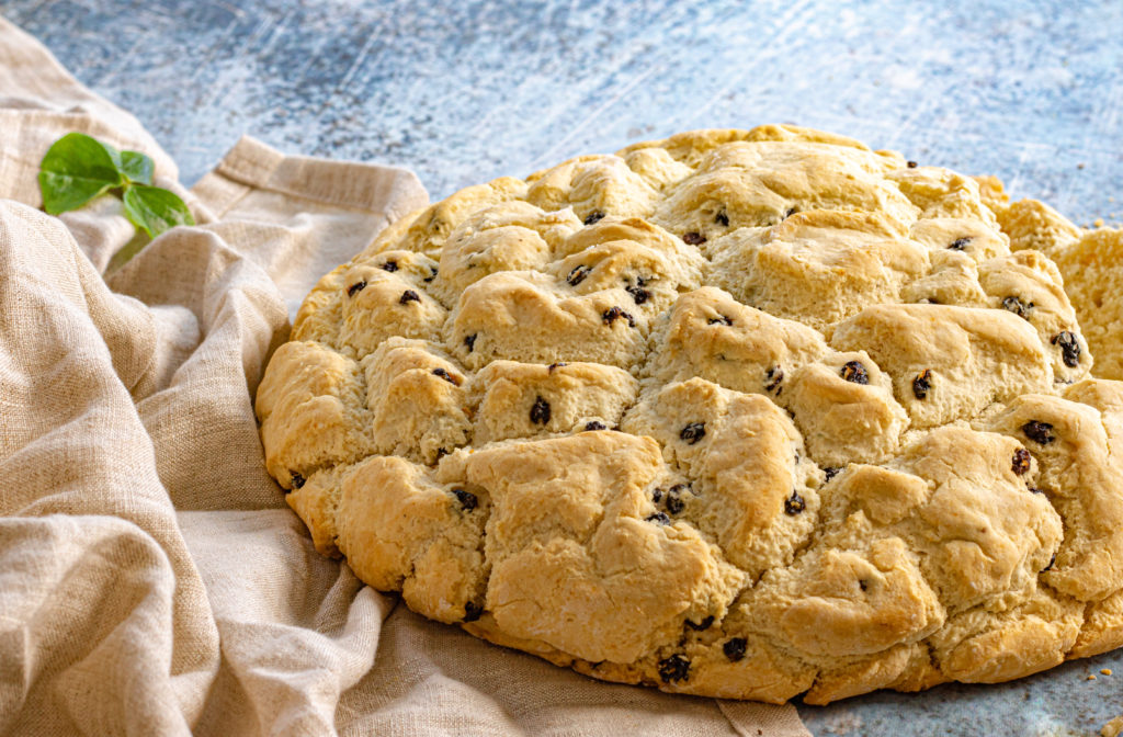 Loaf of gluten free Irish Soda Bread by Sisters Sans Gluten