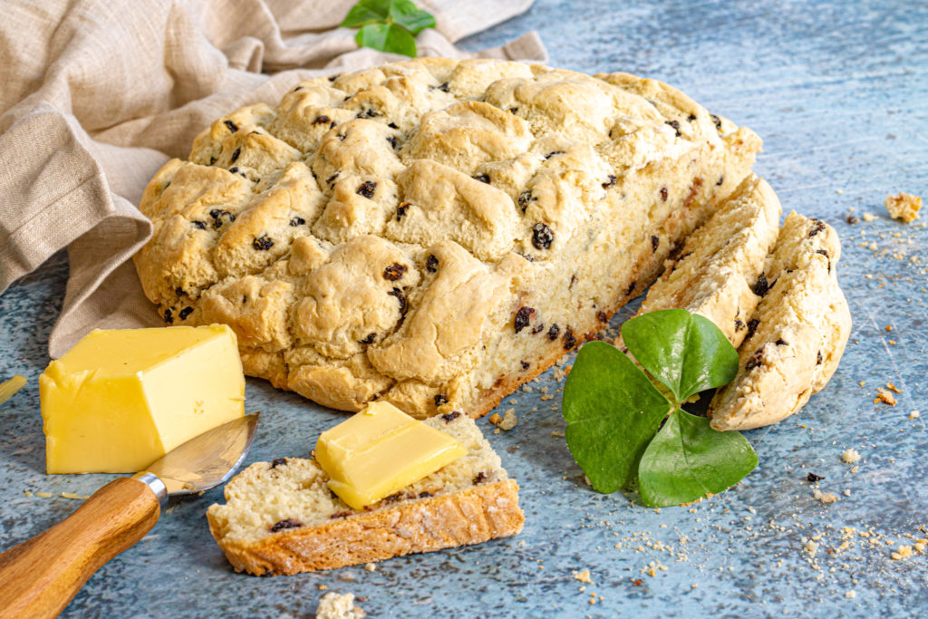 Loaf of gluten free Irish Soda Bread by Sisters Sans Gluten