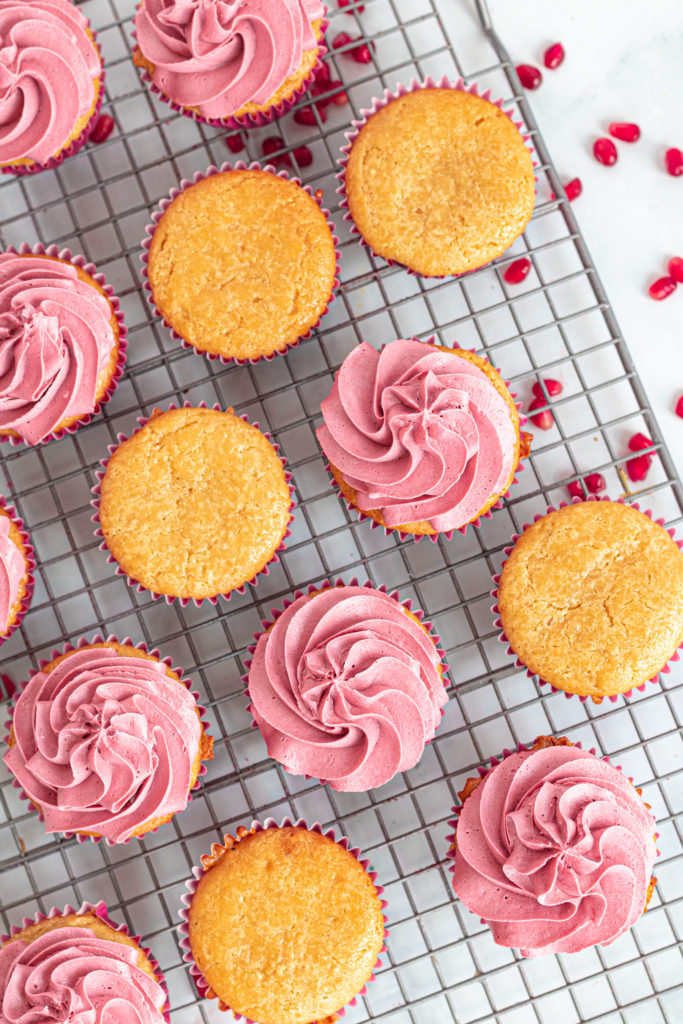 gluten free pomegranate cupcakes by Sisters Sans Gluten