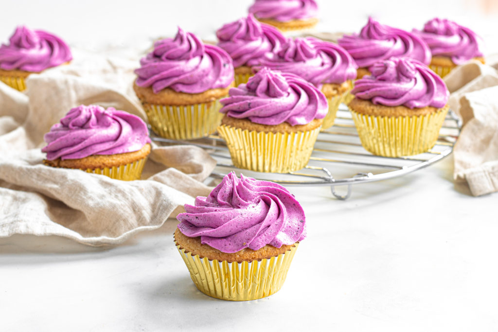 gluten free blueberry cupcakes by Sisters Sans Gluten