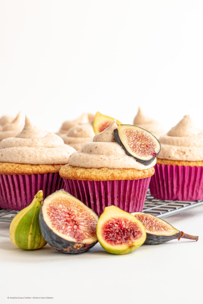gluten free fig and rosemary honey cupcakes by sisters sans gluten