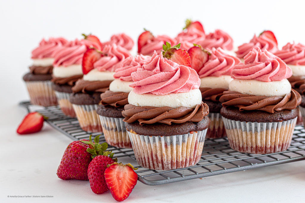 gluten free neapolitan cupcakes by sisters sans gluten