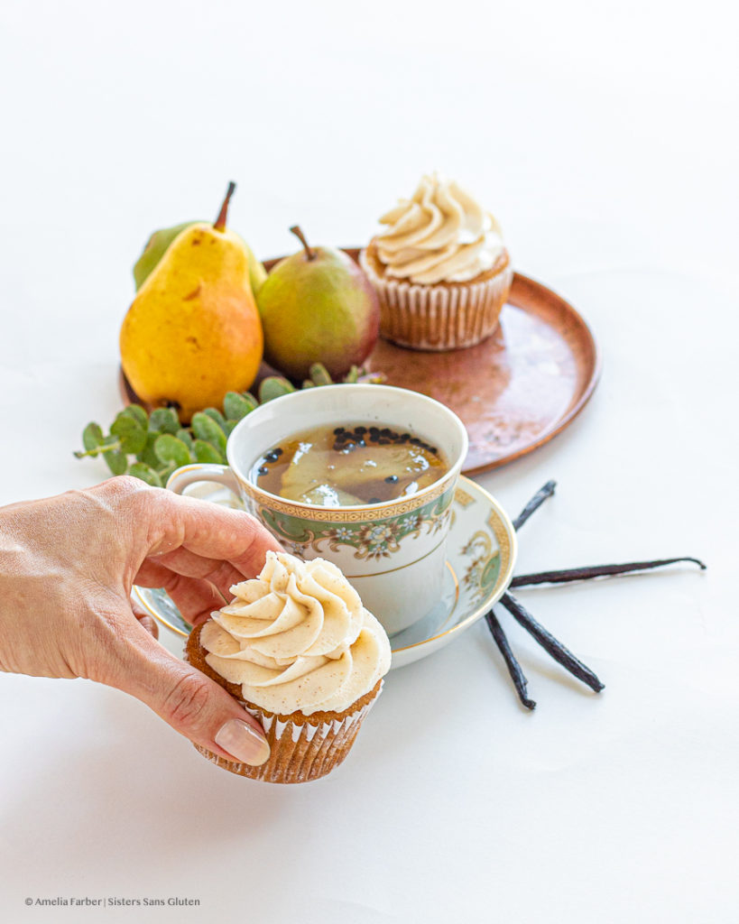 gluten free pear cupcakes by sisters sans gluten