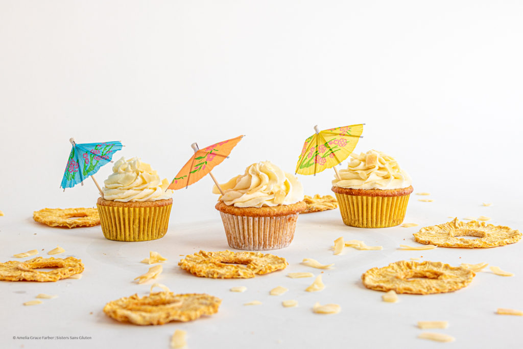 gluten free piña colada cupcakes by sisters sans gluten