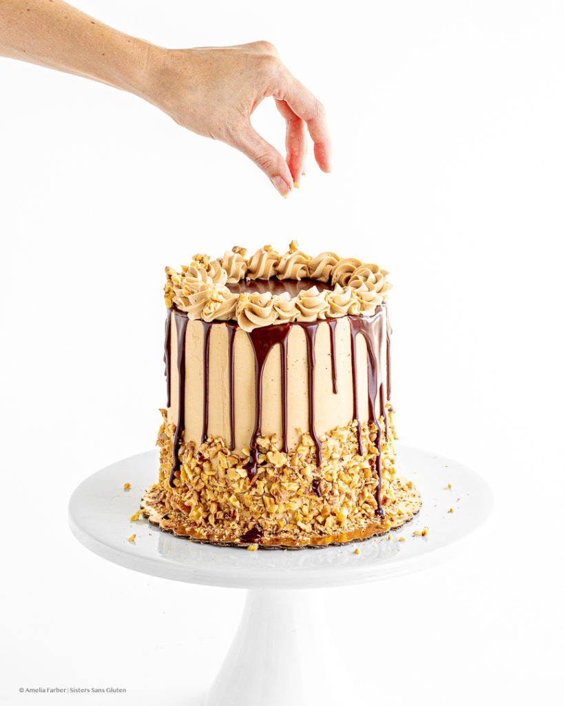 gluten free coffee walnut cake by sisters sans gluten