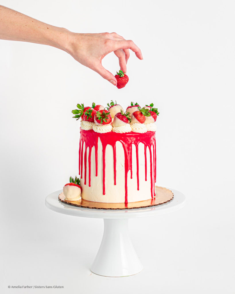 gluten free strawberry cake by sisters sans gluten