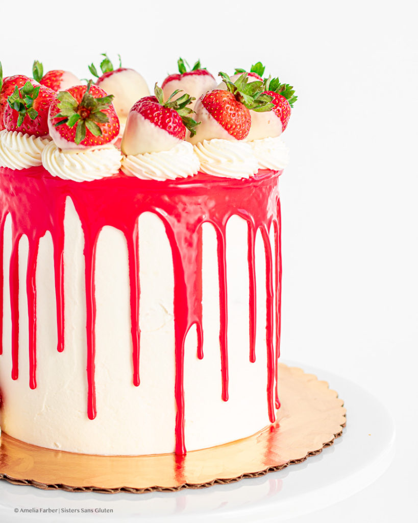 gluten free strawberry cake by sisters sans gluten