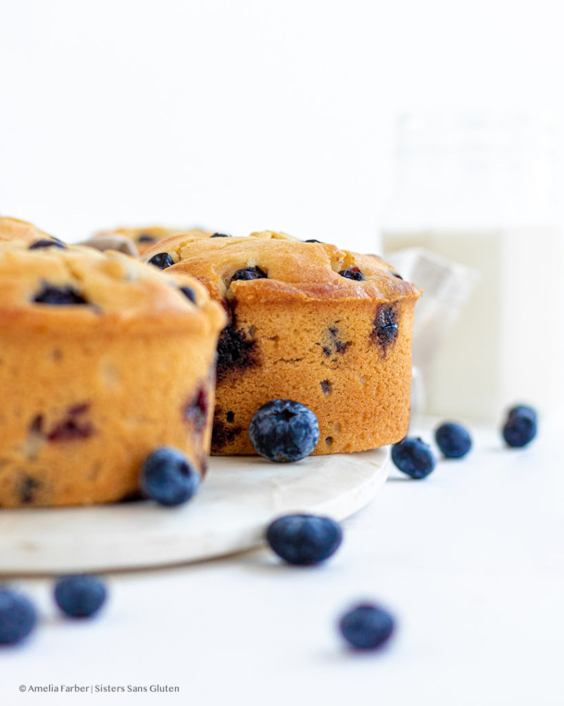 gluten free blueberry muffins by sisters sans gluten