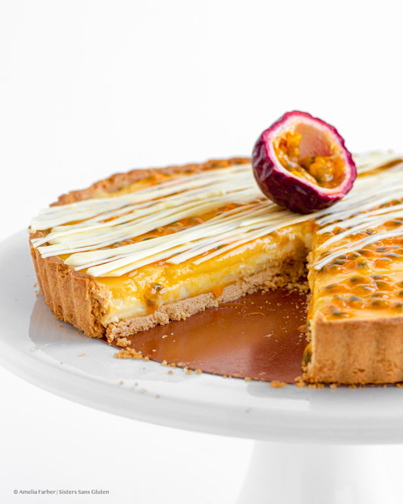 gluten free passion fruit tart by sisters sans gluten