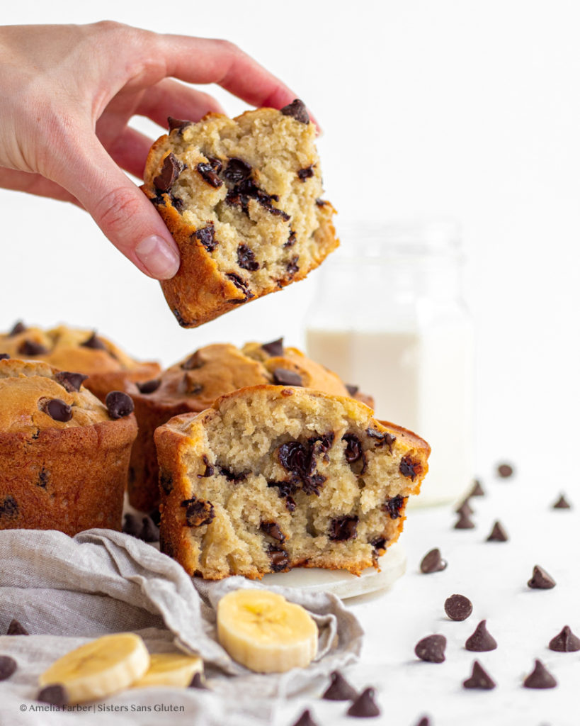 gluten free banana chocolate chip muffins