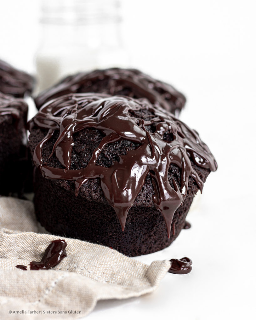 gluten free chocolate zucchini muffins by sisters sans gluten