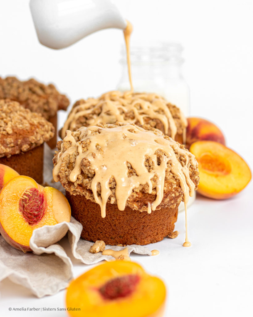 gluten free peach muffins by sisters sans gluten