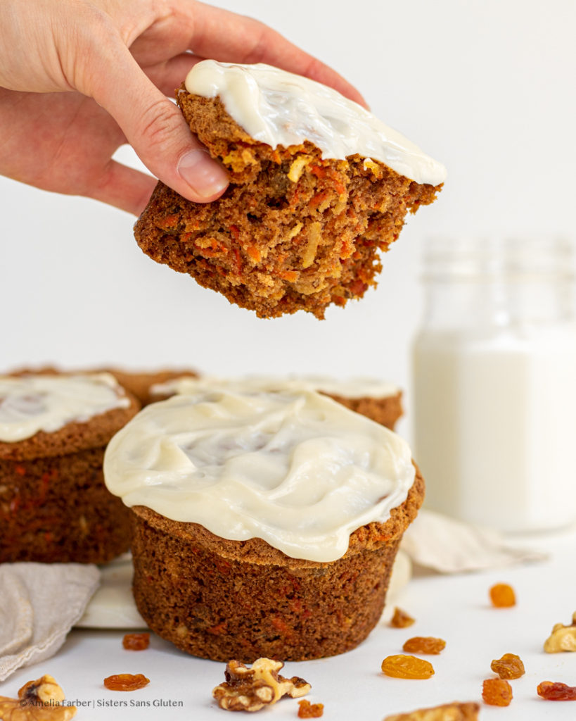 gluten free carrot cake muffins by sisters sans gluten