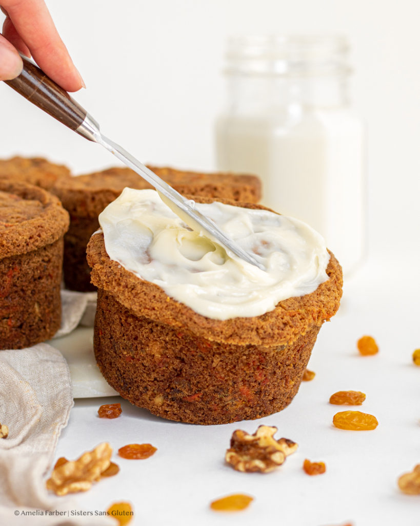 gluten free carrot cake muffins by sisters sans gluten