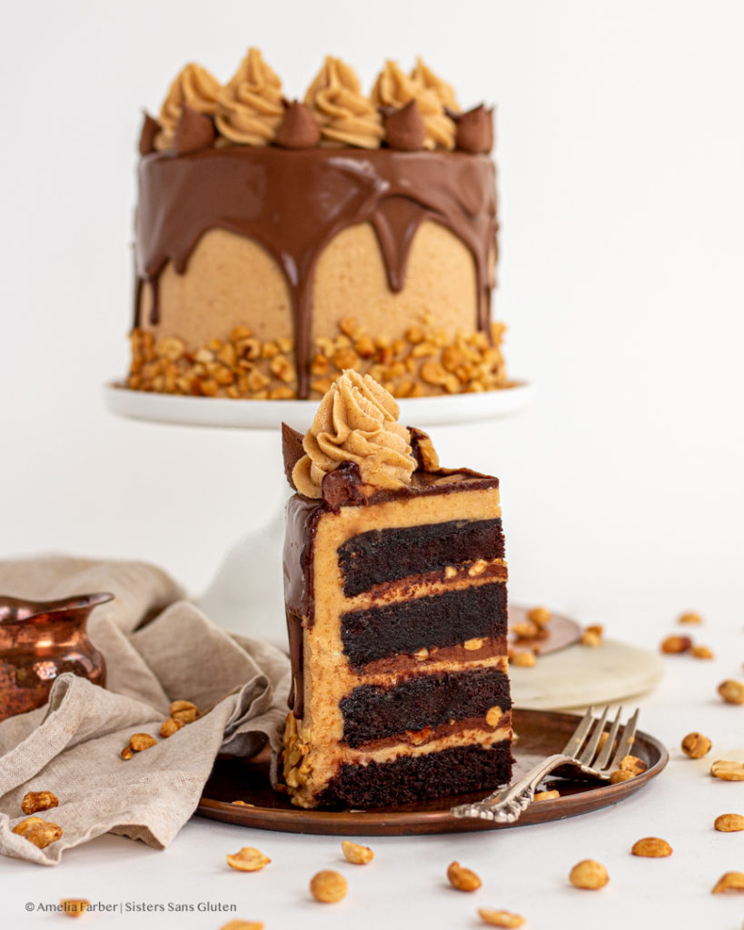 gluten free chocolate peanut butter cake