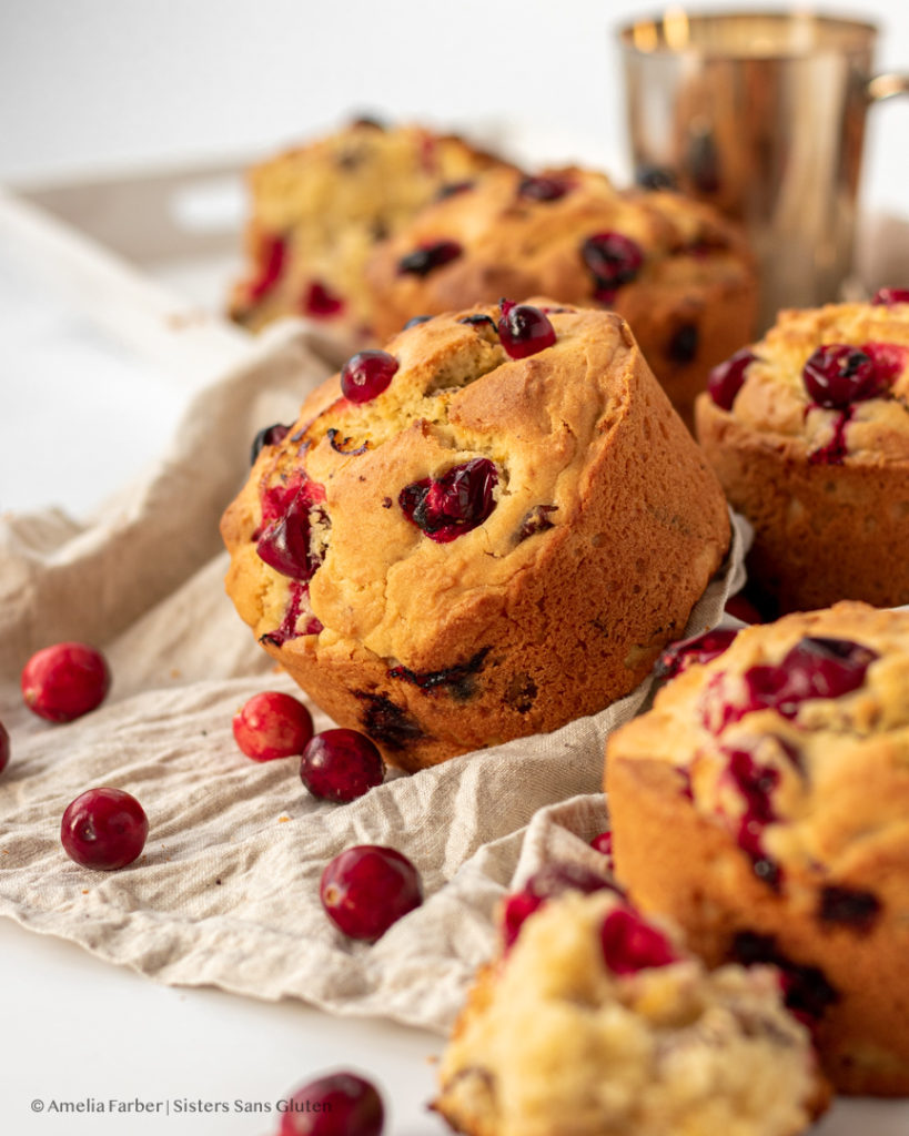 gluten free cranberry orange muffins by sisters sans gluten