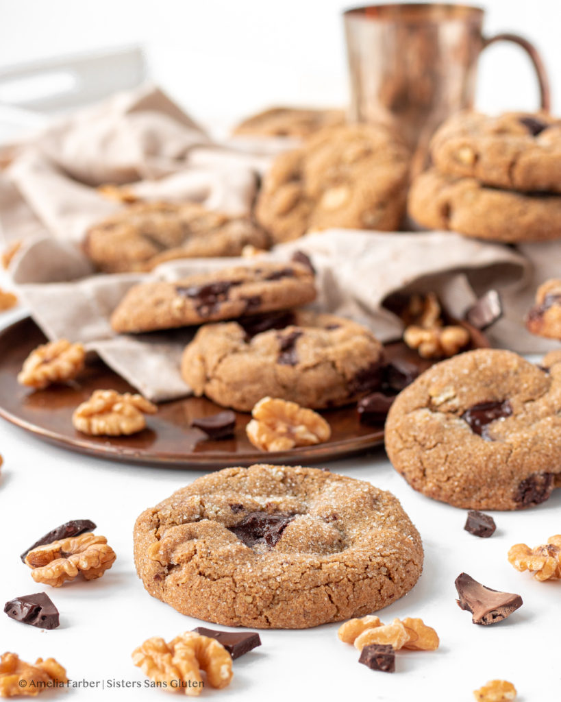gluten free coffee walnut cookies by sisters sans gluten