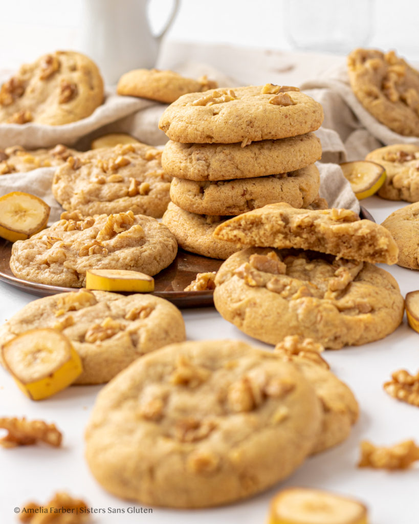 gluten free banana nut cookies by sisters sans gluten
